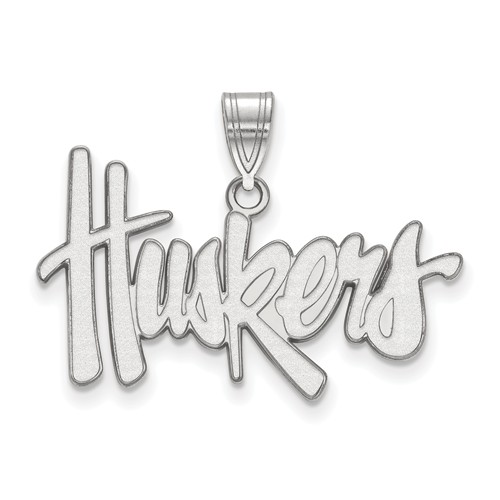 Sterling Silver University of Nebraska Huskers Pendant