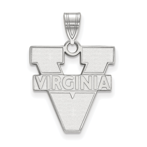 Sterling Silver 3/4in University of Virginia Logo Pendant