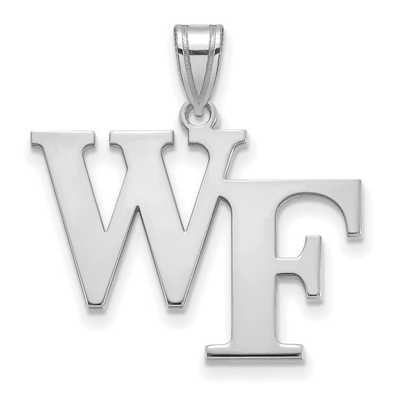 Wake Forest University WF Pendant 3/4in Sterling Silver