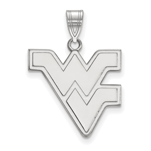 Sterling Silver 3/4in West Virginia University WV Pendant
