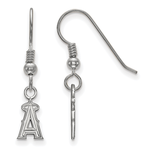 Sterling Silver Extra Small Los Angeles Angels Dangle Earrings