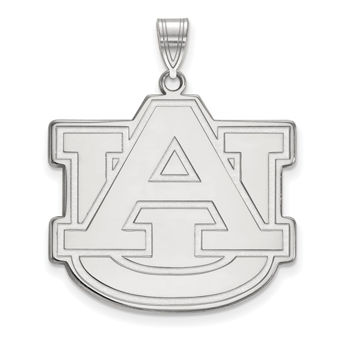 Sterling Silver 1in Auburn University AU Pendant