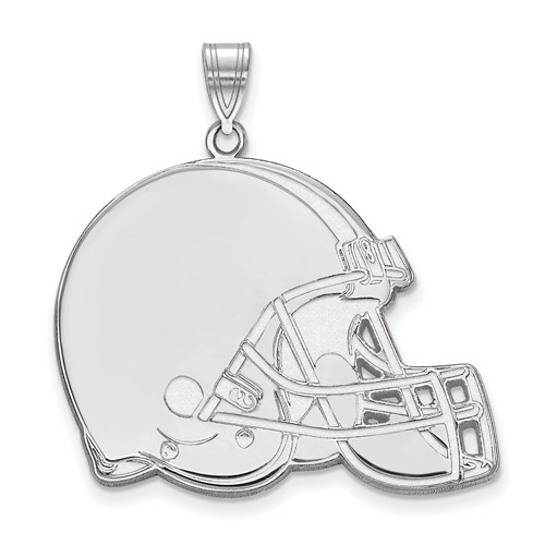 10k White Gold 1in Cleveland Browns Pendant