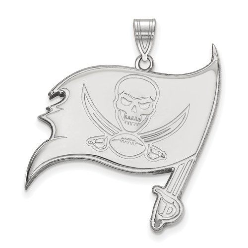 10k White Gold 1 1/4in Tampa Bay Buccaneers Pendant