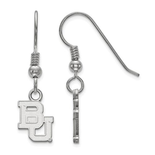 Sterling Silver Baylor University Extra Small Dangle Earrings