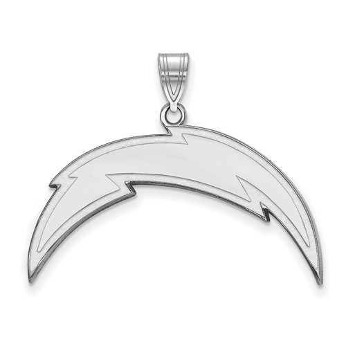 10k White Gold Extra Large Los Angeles Chargers Pendant