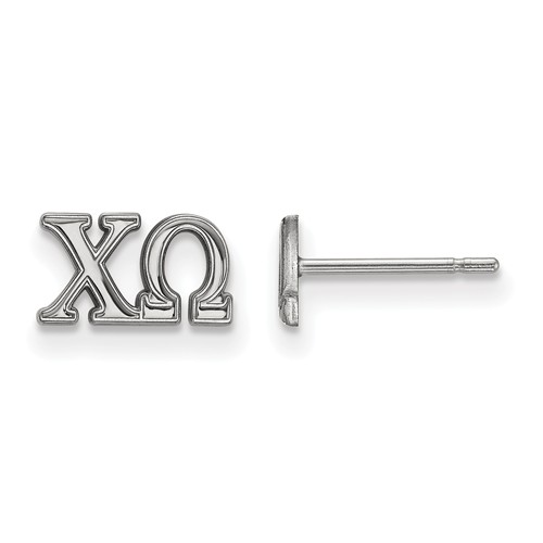 Sterling Silver Chi Omega Extra Small Earrings