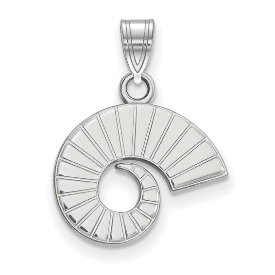 Sterling Silver Colorado State University Ram Horn Pendant 1/2in