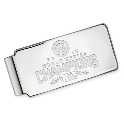 Sterling Silver Chicago Cubs 2016 Word Series Money Clip