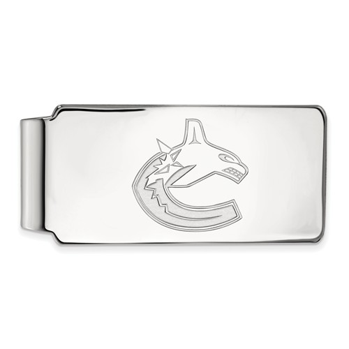 10k White Gold Vancouver Canucks Money Clip