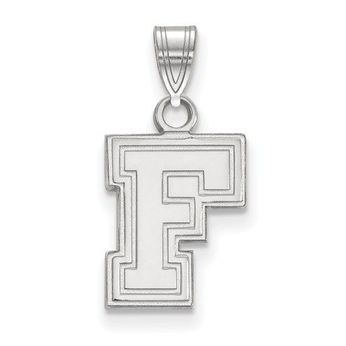 Sterling Silver Fordham University F Charm 1/2in