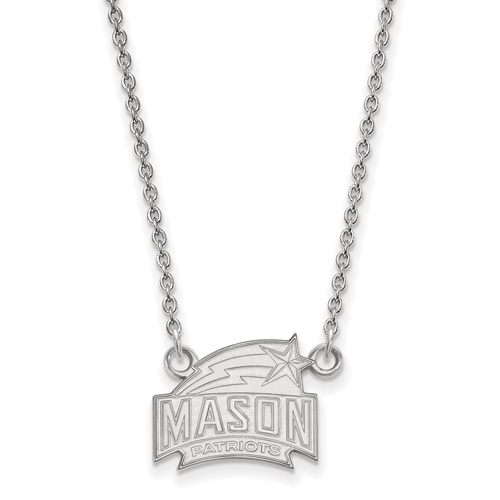George Mason University Patriots Necklace Small Sterling Silver