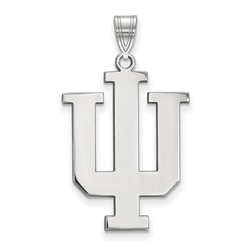 14kt White Gold 1in Indiana University Logo Pendant
