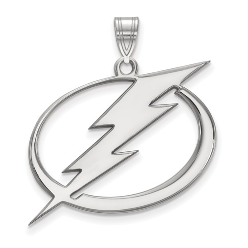 Sterling Silver 1in Tampa Bay Lightning Pendant