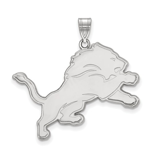 Sterling Silver 1in Detroit Lions Pendant