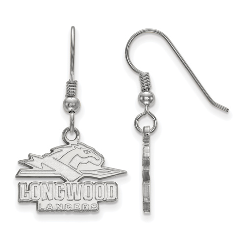 Sterling Silver Longwood University Dangle Wire Earrings
