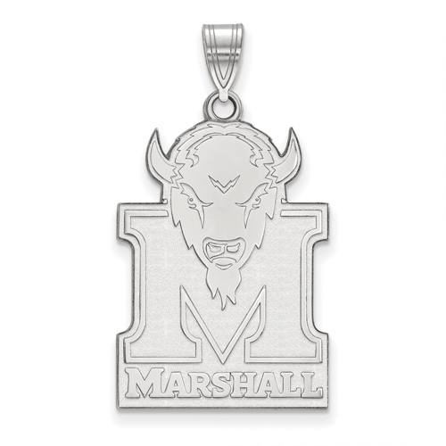 Sterling Silver 1in Marshall University Pendant