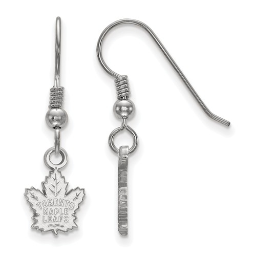 Sterling Silver Toronto Maple Leafs Extra Small Dangle Earrings