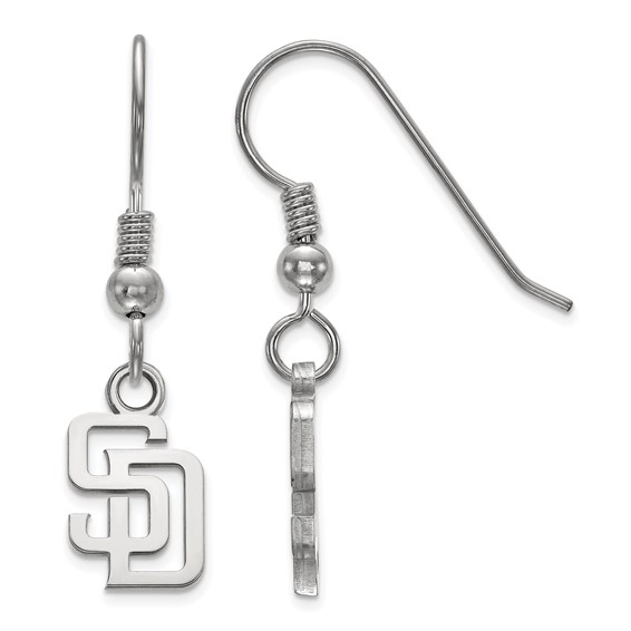 Sterling Silver Extra Small San Diego Padres Dangle Earrings