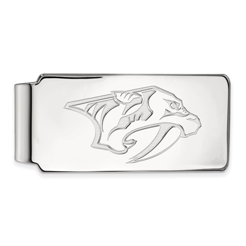 14k White Gold Nashville Predators Money Clip