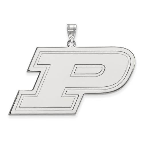 Sterling Silver Purdue University P Pendant 1in