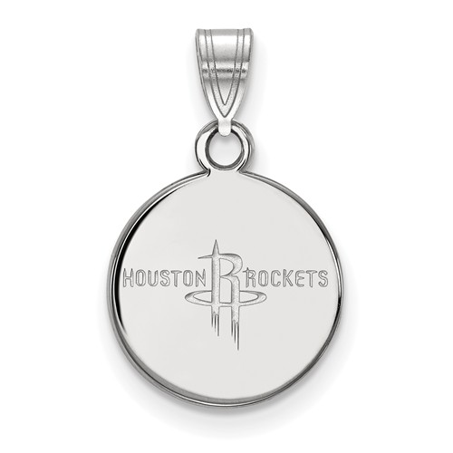 10k White Gold 1/2in Houston Rockets Pendant