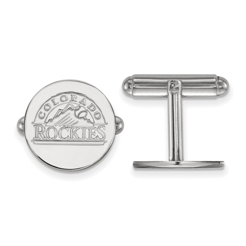 Sterling Silver Colorado Rockies Cuff Links