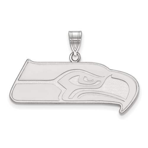 Sterling Silver Extra Large Seattle Seahawks Pendant