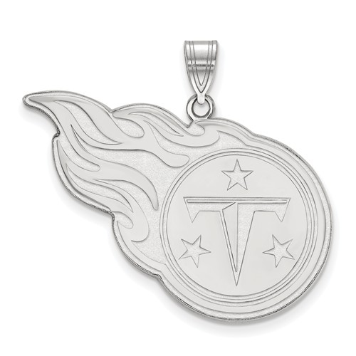 14k White Gold 1 1/4in Tennessee Titans Pendant
