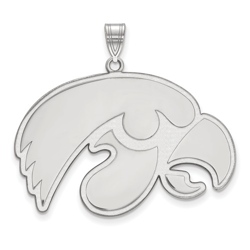 Sterling Silver 1in University of Iowa Pendant