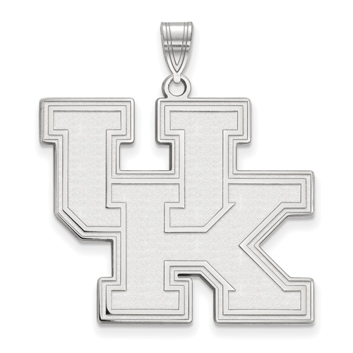 14kt White Gold 1in University of Kentucky UK Pendant