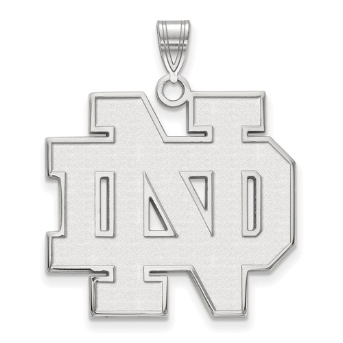 Sterling Silver 1in University of Notre Dame ND Pendant