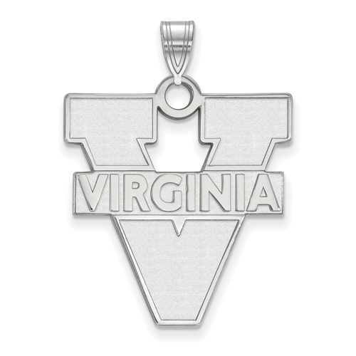 14kt White Gold 1in University of Virginia Logo Pendant