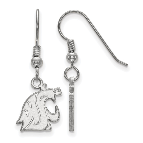 Sterling Silver Washington State University Dangle Wire Earrings