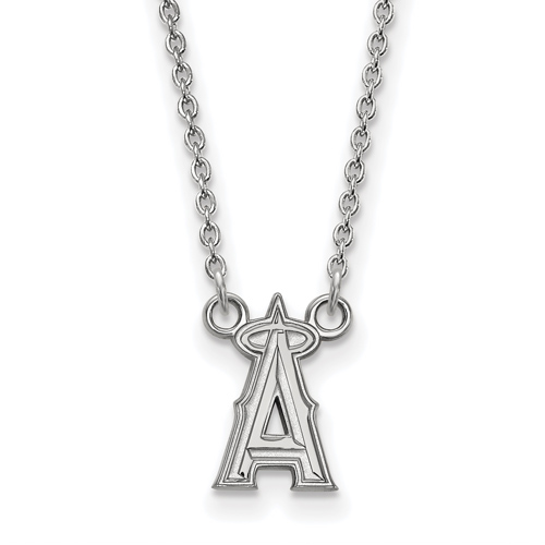 Sterling Silver Los Angeles Angels Logo Pendant on 18in Chain