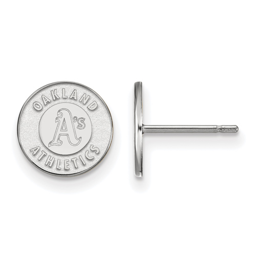 14k White Gold Oakland A's Extra Small Post Earrings