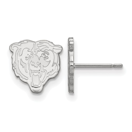 Sterling Silver Chicago Bears Extra Small Earrings