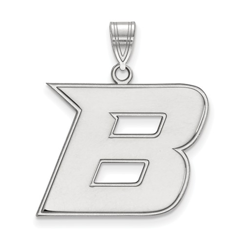 Boise State University B Pendant 3/4in Sterling Silver