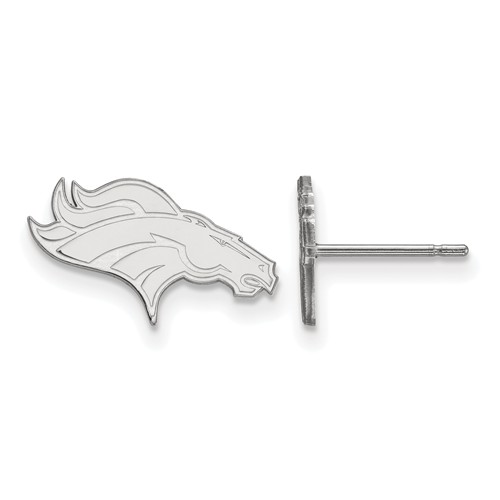 Sterling Silver Denver Broncos Extra Small Logo Earrings