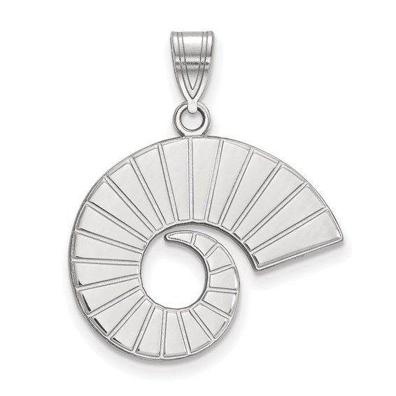Sterling Silver Colorado State University Ram Horn Pendant 3/4in