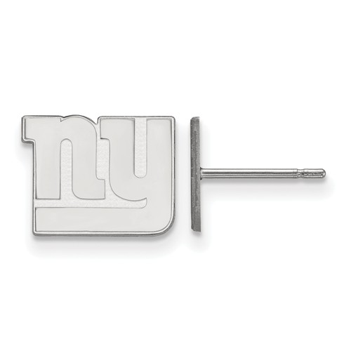14k White Gold New York Giants Extra Small Logo Earrings