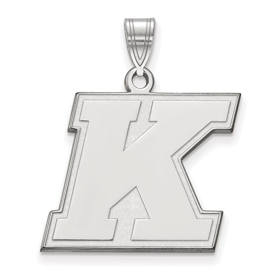 Sterling Silver Kent State University K Pendant 3/4in