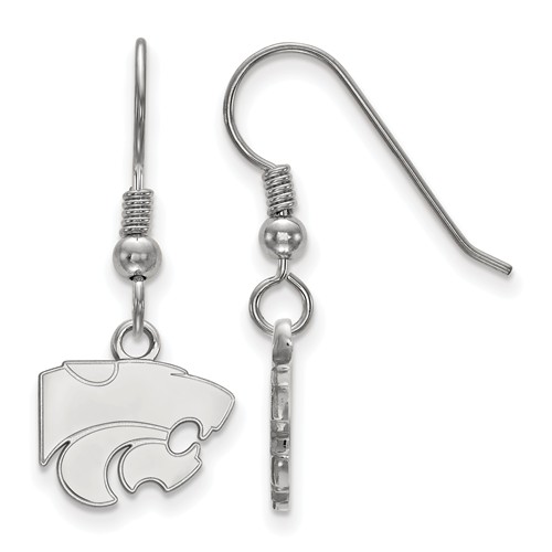 Kansas State University Dangle Earrings Sterling Silver