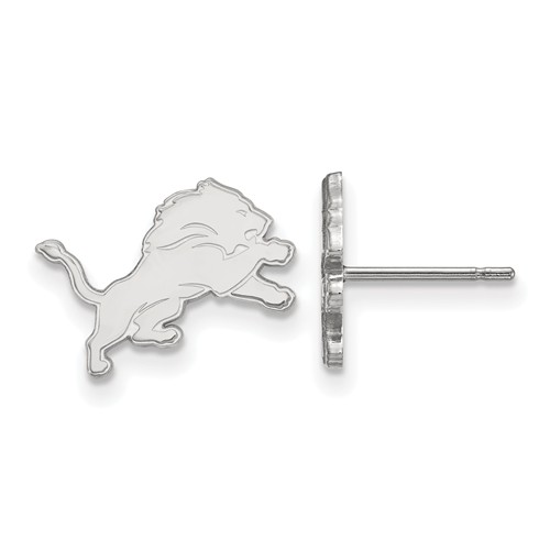 Sterling Silver Detroit Lions Extra Small Logo Earrings