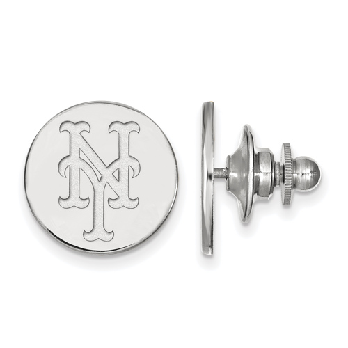 14kt White Gold New York Mets Lapel Pin