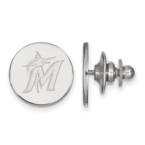 Sterling Silver Miami Marlins Lapel Pin