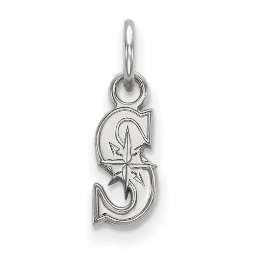 14k White Gold 3/8in Seattle Mariners S Pendant