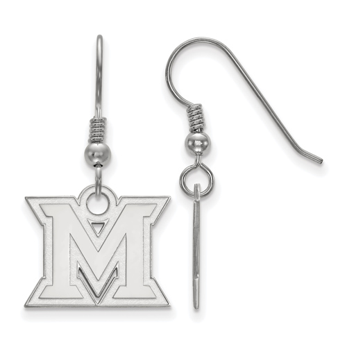 Miami University Dangle Earrings Sterling Silver
