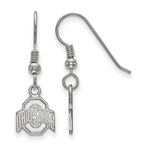 Sterling Silver Ohio State University Extra Small Logo Dangle Earrings