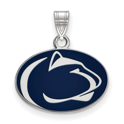 Sterling Silver 1/2in Penn State University Enamel Pendant